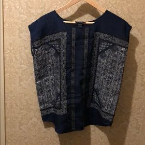 Cynthia Rowley Blue patterned top